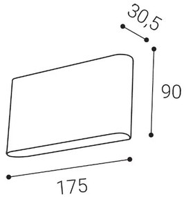 LED2 - LED Vonkajšie nástenné svietidlo FLAT 2xLED/5W/230V IP65 čierna