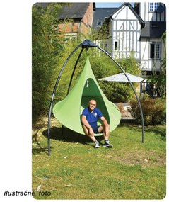 Tempo Kondela Závesné hojdacie kreslo, zelená, KLORIN NEW BIG SIZE CACOON HAMMOCK