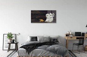 Sklenený obraz Spacie angel listy board 100x50 cm