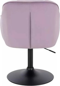 LuxuryForm DESIGN Stolička AVOLA VELUR na čiernom tanieri - levanduľa