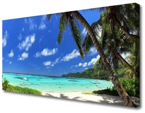 Obraz na plátne Palma strom more krajina 140x70 cm