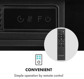 Klarstein Vulsini Hideaway, elektrický krb, 1900 W, LED technológia, diaľkové ovládanie, biely