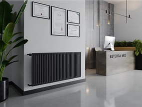 Mexen CH10 Hygienický panelový radiátor 600 x 1600 mm, bočné pripojenie, 999 W, antracitová, W410H-060-160-66