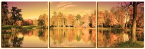 Obraz na plátne - Jesenný park - panoráma 5175FB (150x50 cm)