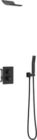 Mexen Salto, sprchová súprava pod omietku, čierna matná, 7604-02-70