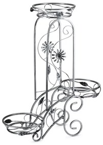 Stojan na kvety 88x65 cm strieborná