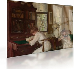Sklenený obraz - Edmund Tarbell, Josephine and Mercie, reprodukcia (70x50 cm)