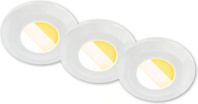 Briloner 7589036 - Sada 3xLED stmievateľných kúpeľňových podhľadových svietidiel KLIRA 3xLED/4,9W/230V IP44 biela