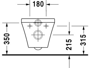 Duravit DuraStyle - Závesné WC, biela 2536090000