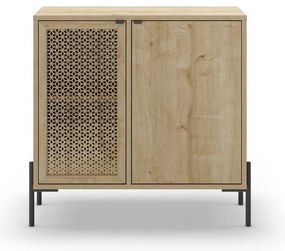 Nízka komoda v dekore duba v prírodnej farbe 80x80 cm Inca – Marckeric