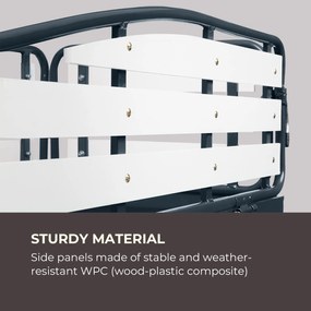 Waldbeck Ventura, ručný vozík, maximálna záťaž 300 kg, oceľ, WPC, čierny