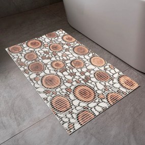 Kúpeľňová penová rohož / predložka PRO-055 Guľatiny medzi kameňmi - metráž šírka 65 cm
