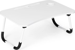 Stojan na notebook skladací nočný stolík 60x40 cm biely ModernHome