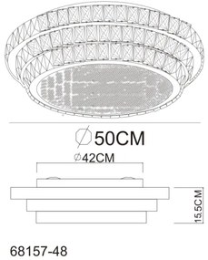 Globo 68157-48 - LED stmievateľné stropné svietidlo KLARA LED/48W/230V pr. 50 cm