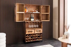 Dizajnová barová skrinka Winebar 160 cm borovica