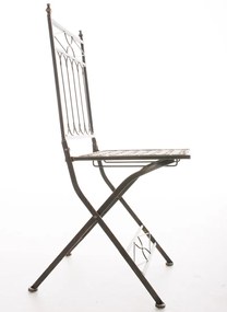 Kovová skladacia stolička Asina - Bronzová