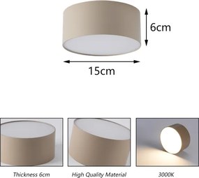 BRILAGI - LED Vonkajšie stropné svietidlo FORIS LED/20W/230V pr. 15 cm béžové IP44