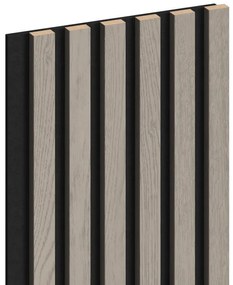 Mexen Lam-F, akustické stenové lamely 275 × 30 cm, plstený podklad 8 mm, technická dyha, dub popolavý, S105-275307-3015-005