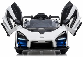 Lean Cars Elektrické autíčko - McLaren Senna - nelakované - biele - motor 2x45W - batéria 12V7Ah -2023