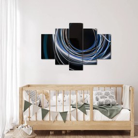 Obraz modrých liniek (150x105 cm)