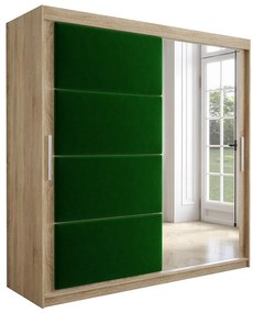 Skriňa Tapi 200 Dub Sonoma/zelená