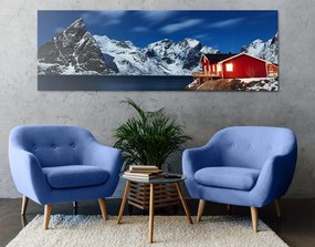 Obraz nočná krajina v Nórsku - 150x50