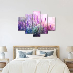 Obraz - Levanduľa vo trblietania slnka (150x105 cm)