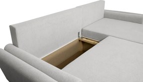 Rohová sedačka Helvetius, svetlo šedá látka