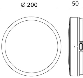 LED Kúpeľňové stropné svietidlo NAIROS LED/12W/230V 3000/4000/6500K IP65 čierna