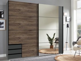 Šatníková skriňa Flensburg 225 cm, grafit/dub flagstaff