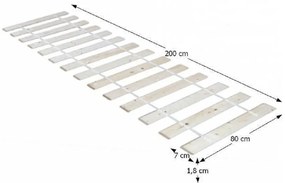 Rolovaný latkový rošt PLAZA Tempo Kondela 80x200 cm