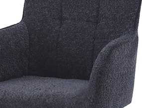 Jedálenská stolička Francis, tmavo šedá štruktúrovaná látka