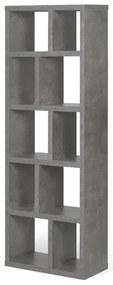 Sivá knižnica v dekore betónu 70x198 cm Berlin – TemaHome