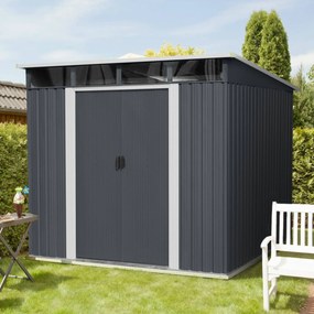 Záhradný domček BestBerg ZD‑808AW / 5,6 m² / 236 × 238 × 203 cm / antracit/biela