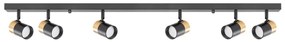 Zuma Line 2204BD-6-BK - Bodové svietidlo FORI 6xGU10/50W/230V čierna/zlatá