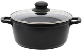 Elo 62440 Basic 4-dielna súprava hliníkových hrncov Black Cast