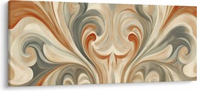 Obraz - Vír v zemitých farbách (120x50 cm)