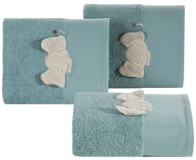 DETSKÝ BAVLNENÝ UTERÁK BABY59 SADA 3KS 70X140 CM MODRÁ