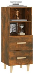 vidaXL Komoda dymový dub 34,5x34x90 cm spracované drevo-