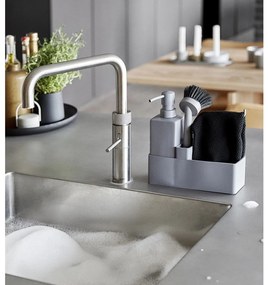 Sivý plastový/silikónový stojan na umývacie prostriedky Singles – Zone