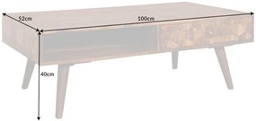 Konferenčný stolík  Mystic Living 100 cm Sheesham