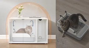 Kočičí toaleta Baris bílá