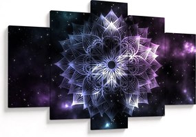 Obraz - Lotusová mandala vo vesmíre (150x105 cm)