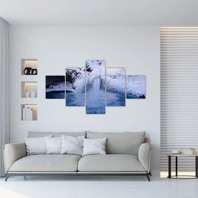 Obraz vodopádu v zime (125x70 cm), 40 ďalších rozmerov