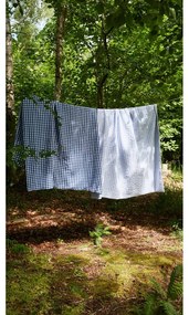 Bielo-tmavomodré krepové obliečky na jednolôžko 140x200 cm Bæk&amp;Bølge – JUNA