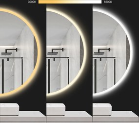 Okrúhle zrkadlo SMART 60 cm - s LED podsvietením a vyhrievaním
