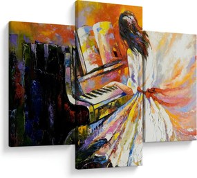 Obraz - Žena hrajúca na piáno (90x60 cm)