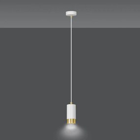 FUMIKO 1 | dizajnová závesná lampa Farba: Biela / zlatá