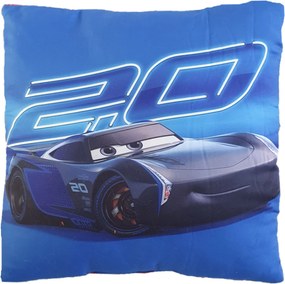 Obojstranný vankúš Autá - Blesk McQueen a Jackson Storm - 40 x 40 cm