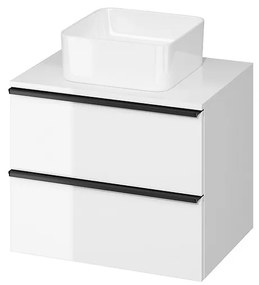 Cersanit - VIRGO závesná skrinka pod umývadlo s doskou 60cm, biela-čierna, S522-019
